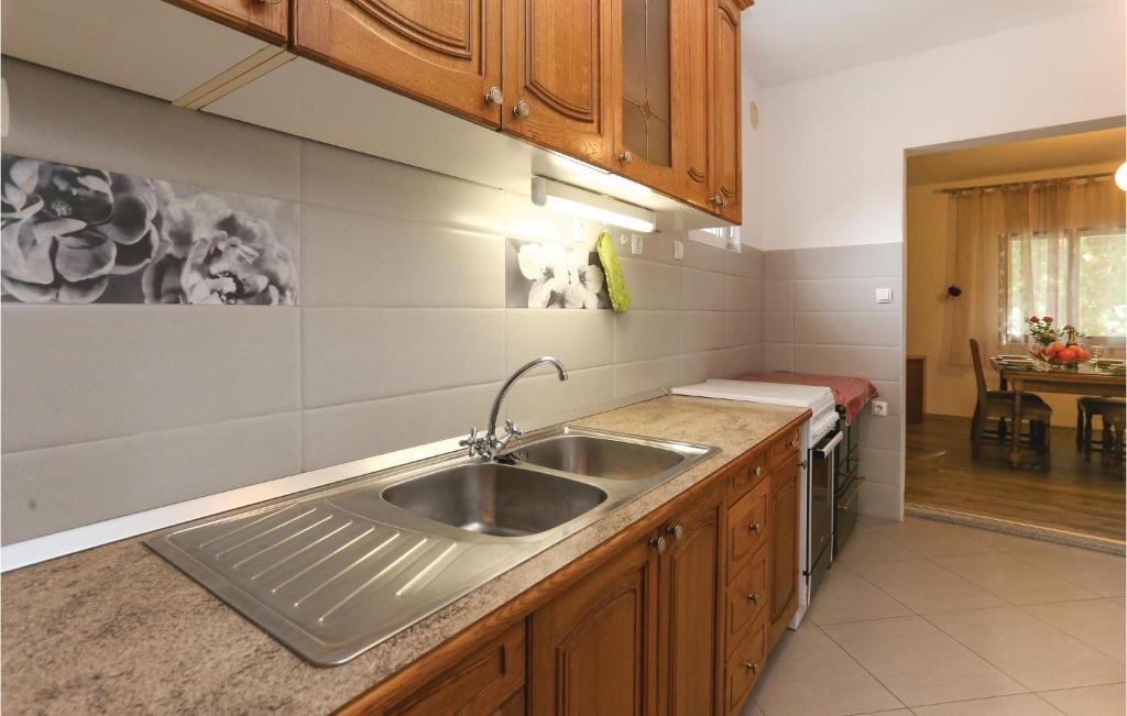 Kuchyň nebo kuchyňský kout v ubytování Holiday Home Gata Ostrvica