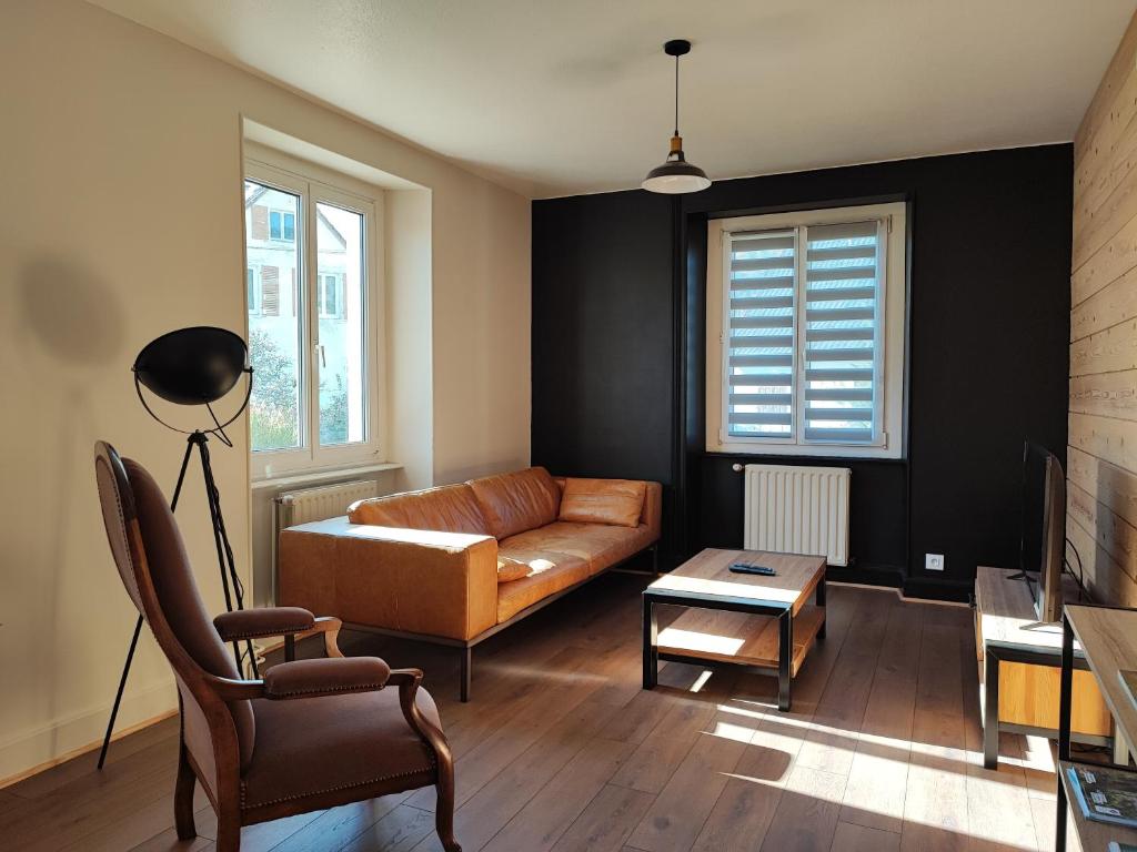 Postel nebo postele na pokoji v ubytování Le spitzacker gîte familial au calme