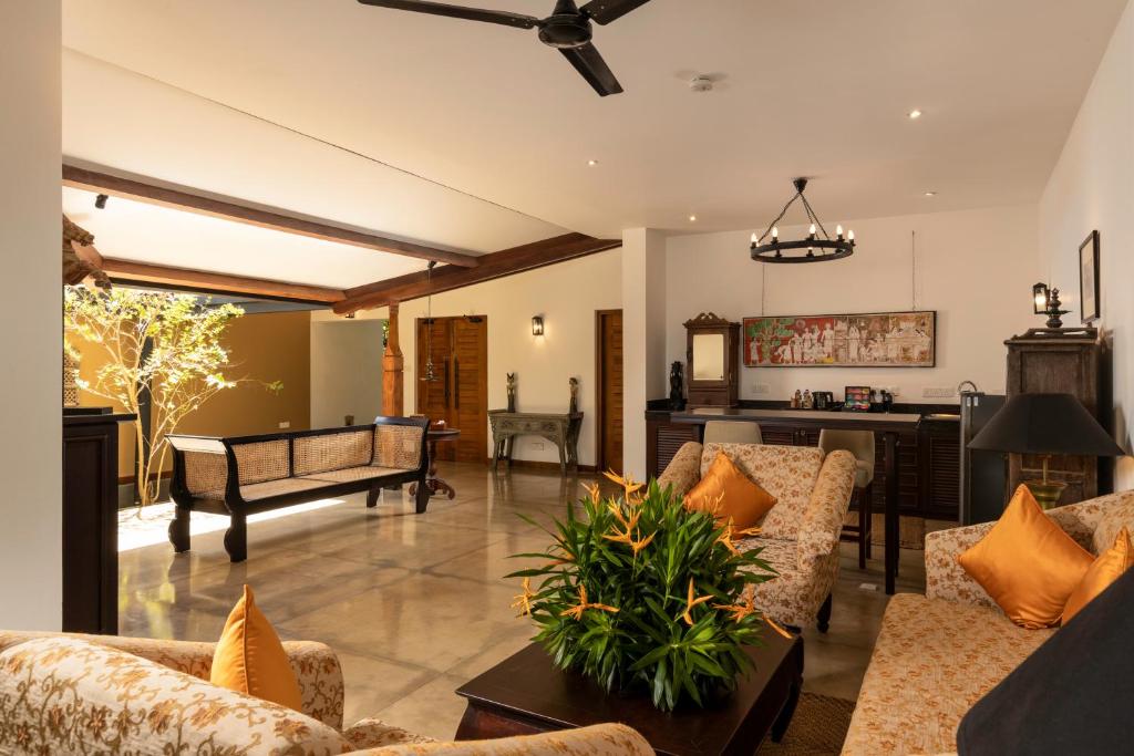 A seating area at Aditya Resort