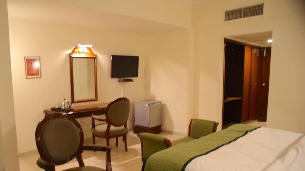 TV a/nebo společenská místnost v ubytování Hotel Alpana