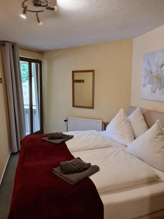 Postel nebo postele na pokoji v ubytování Apartement 12 in Kupferkanne