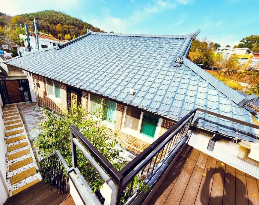 an overhead view of a house with a roof at Stay here - entire house in Gongju