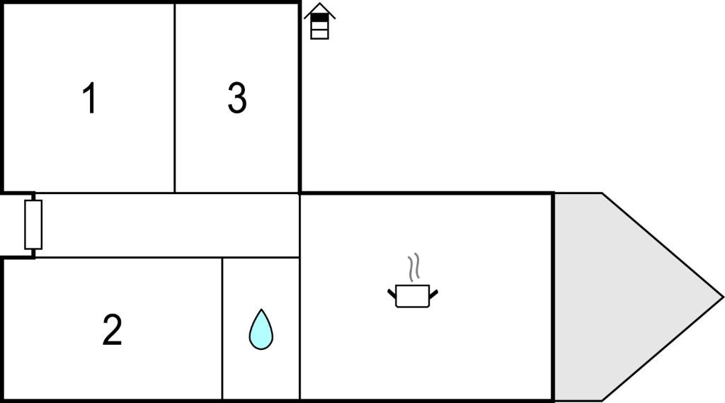 The floor plan of Alloggio Daniela