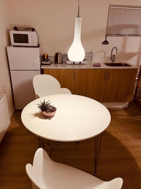 Kuchyň nebo kuchyňský kout v ubytování Gittes hus