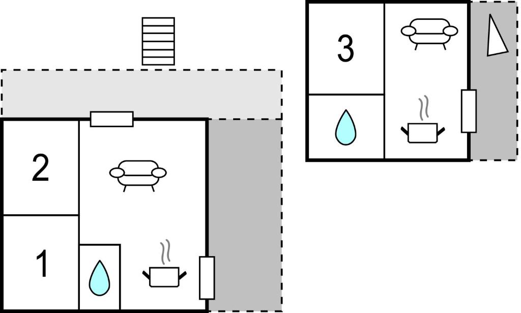 The floor plan of Villa Andrea