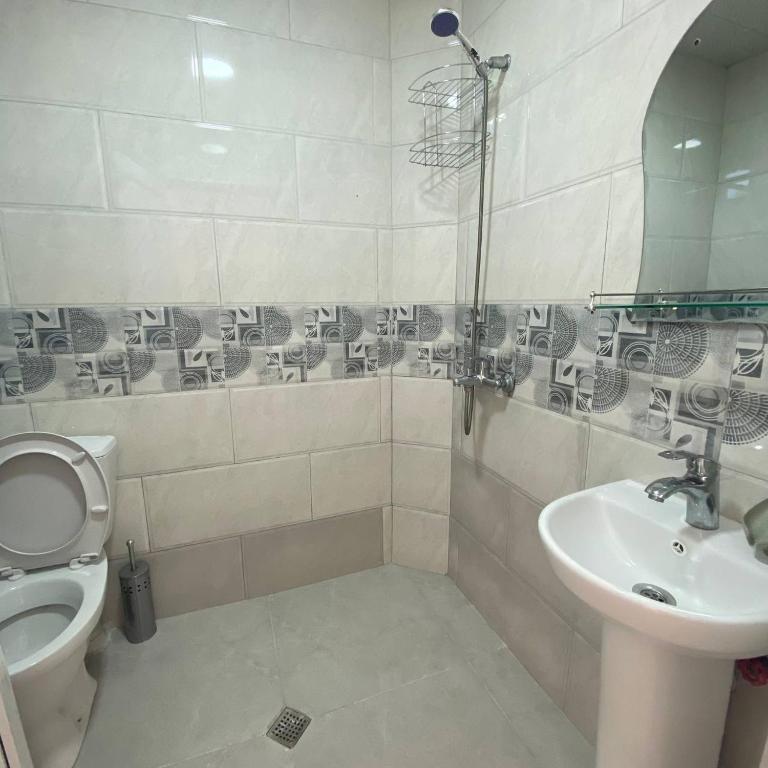 Koupelna v ubytování Guest House Deme