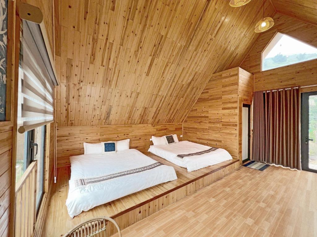 Postel nebo postele na pokoji v ubytování Chapa Stream House