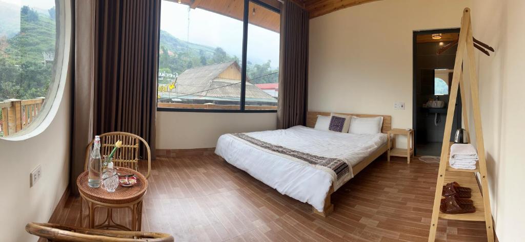 Postel nebo postele na pokoji v ubytování Chapa Stream House