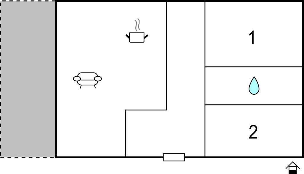 Plan piętra w obiekcie 2 Bedroom Lovely Apartment In Valbandon