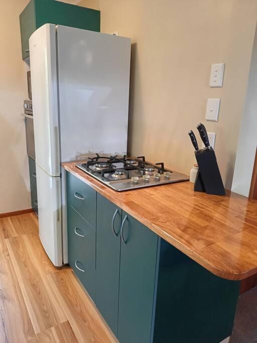 Kuchyň nebo kuchyňský kout v ubytování Tahunanui holiday apartment