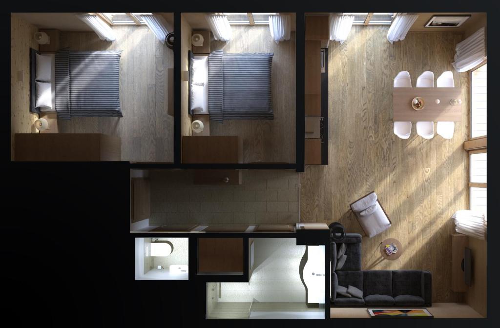TV a/nebo společenská místnost v ubytování Atelier Ronacher