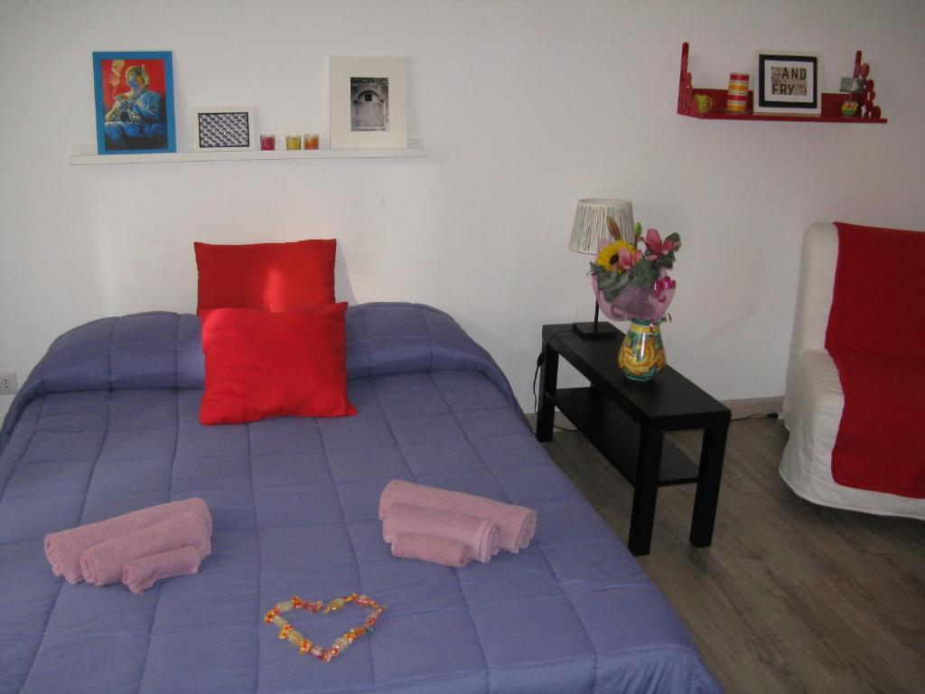 Uma cama ou camas num quarto em Stesi Vacanze