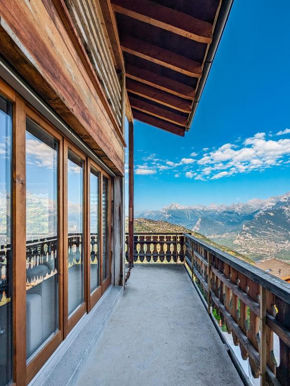 Apt Veysonnaz avec terrasse et vue imprenable - Resim 27