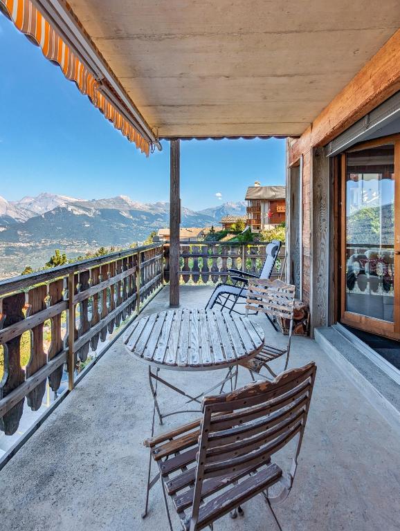 Apt Veysonnaz avec terrasse et vue imprenable - Resim 28