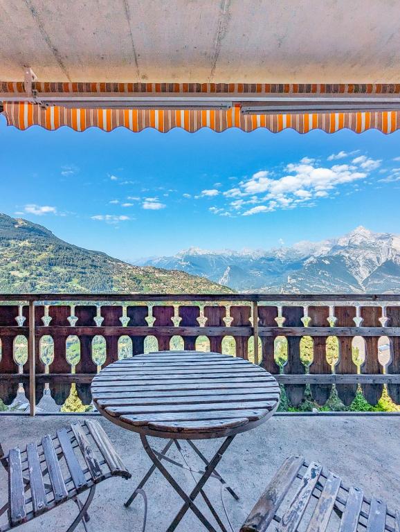 Apt Veysonnaz avec terrasse et vue imprenable - Resim 30
