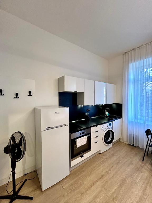 Kuchyň nebo kuchyňský kout v ubytování Figaro Suites