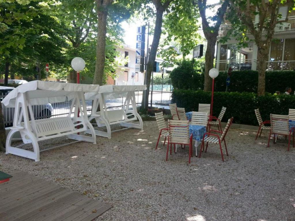 A garden outside Hotel Irene