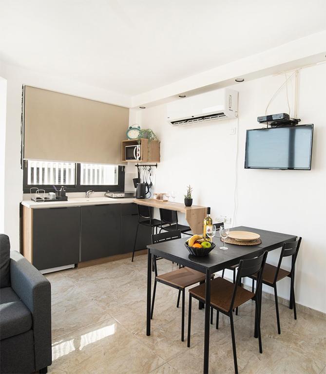 Kuchyň nebo kuchyňský kout v ubytování Hotel Apartments 270