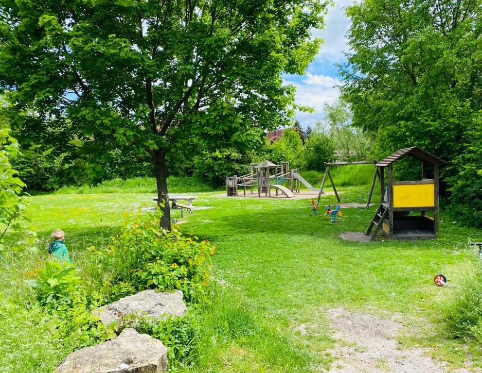 Zahrada ubytování Landgasthof Goldener Löwe Mainbernheim
