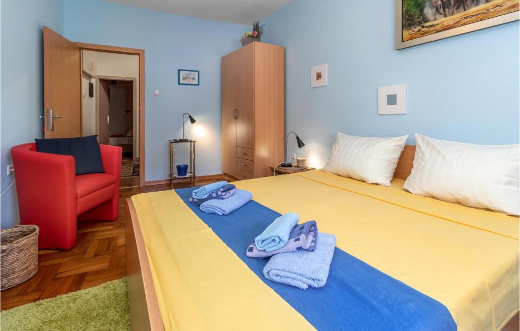 Posteľ alebo postele v izbe v ubytovaní Lovely Home In Crikvenica With Wifi