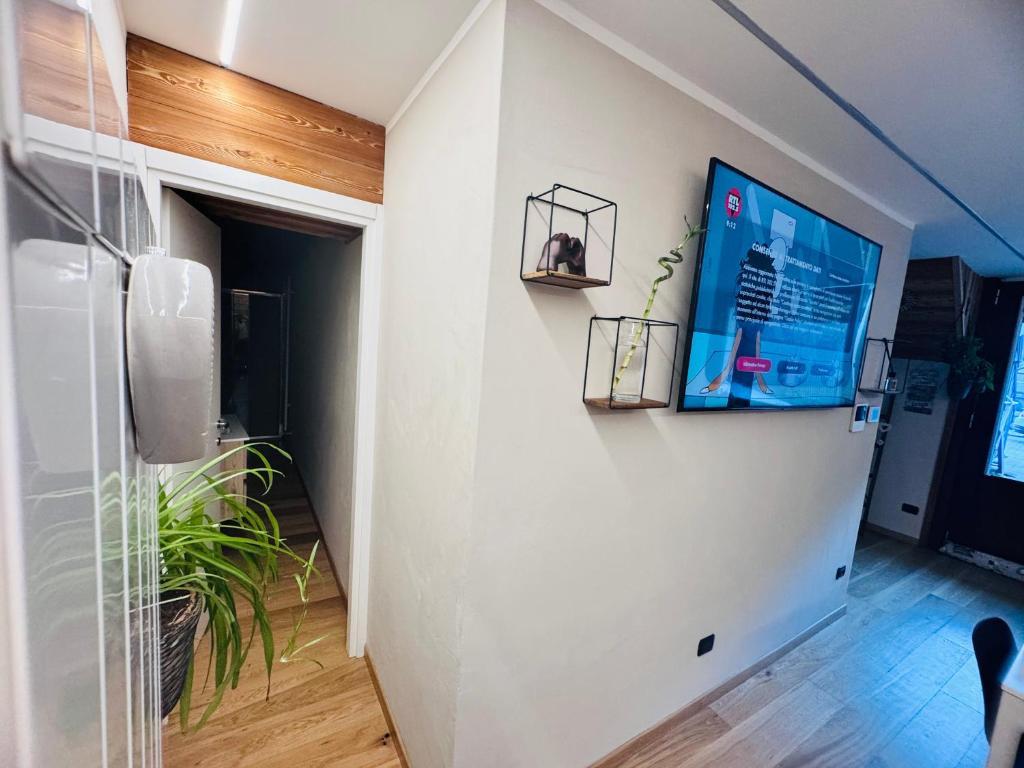 TV a/nebo společenská místnost v ubytování Residenze Vezza - Il Larice -