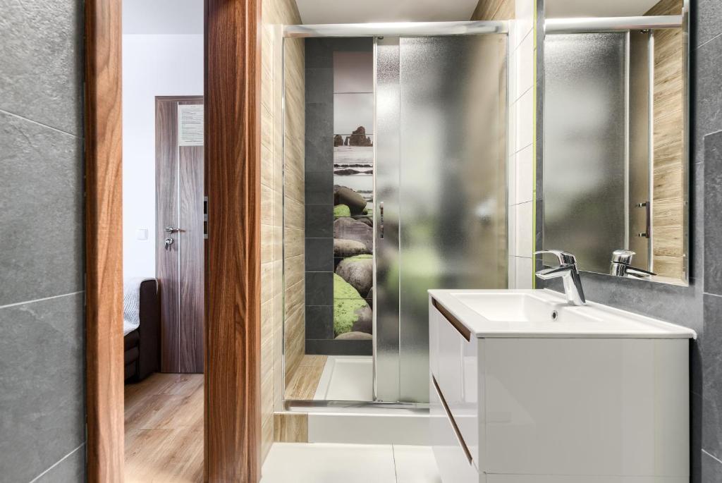 Kúpeľňa v ubytovaní Przytulia Apartamenty i Pokoje