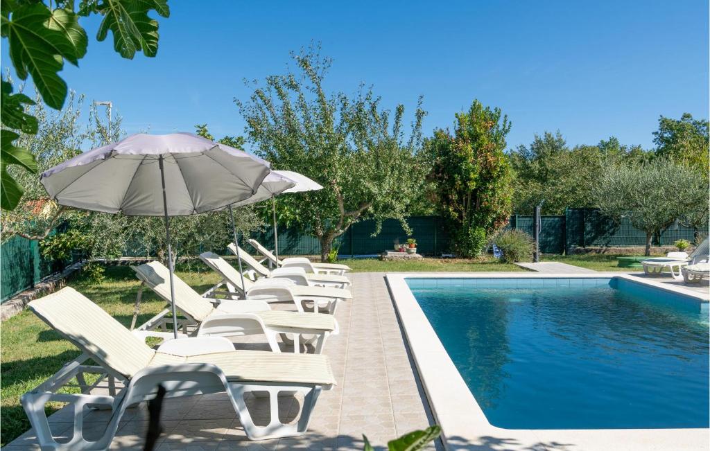 Basen w obiekcie Holiday Home Breg Ivanovci Iv lub w pobliżu