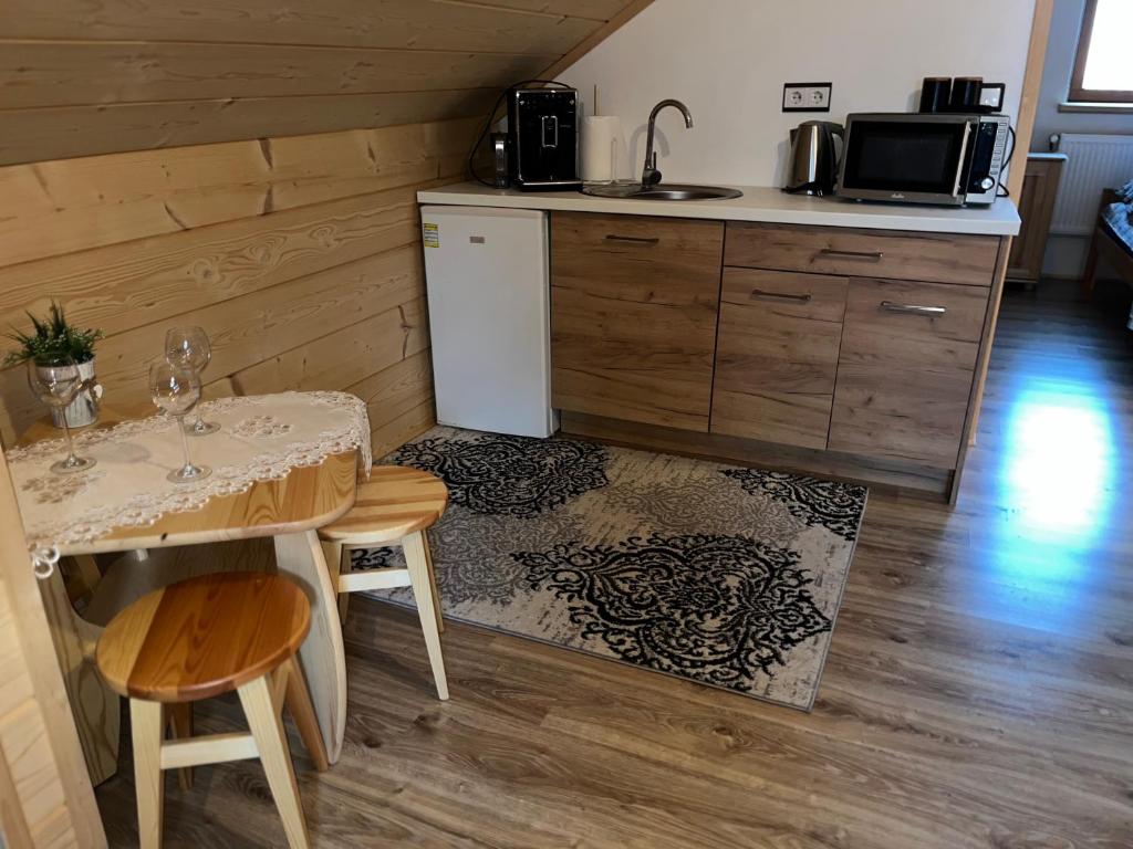 Kuchyň nebo kuchyňský kout v ubytování U kowalczyków