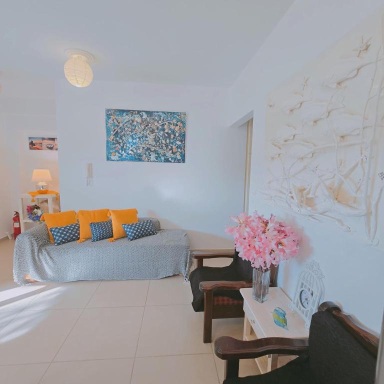 Posezení v ubytování Lakithra Apartments