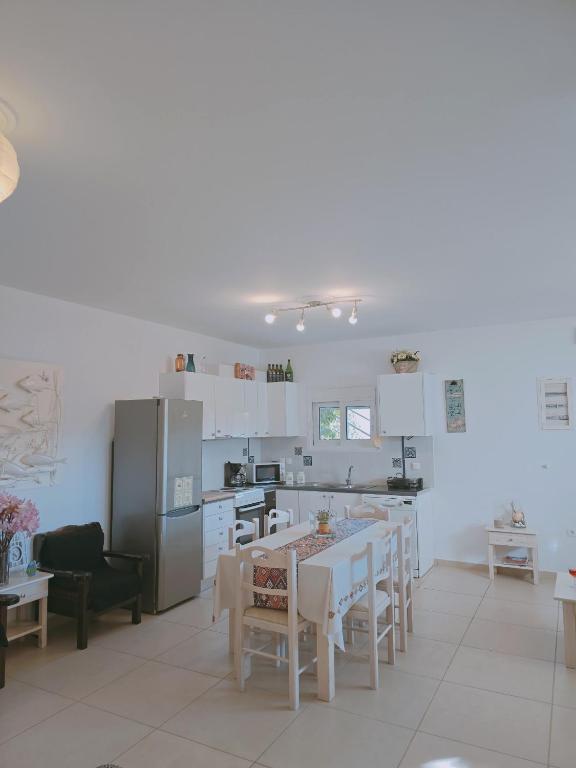 Kuchyň nebo kuchyňský kout v ubytování Lakithra Apartments