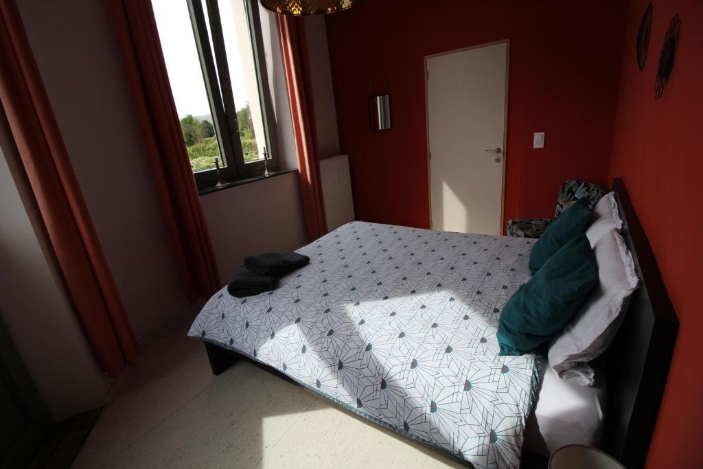 Postel nebo postele na pokoji v ubytování Gîte Le Salmon