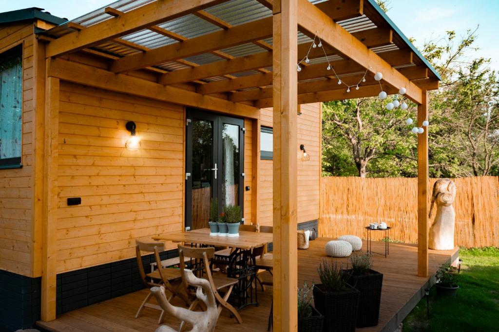 Zahrada ubytování Tinyhouse u Nosála