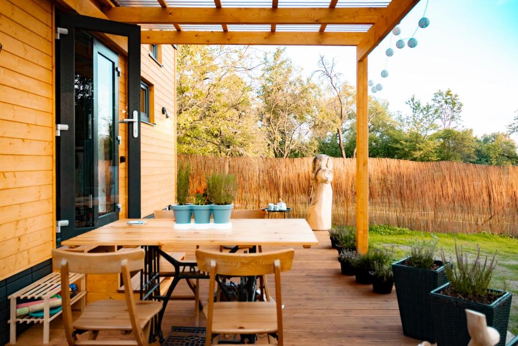 Zahrada ubytování Tinyhouse u Nosála
