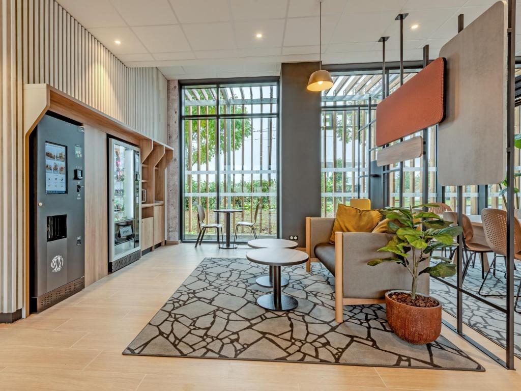 Posezení v ubytování B&B HOTEL Brest Porte de Gouesnou