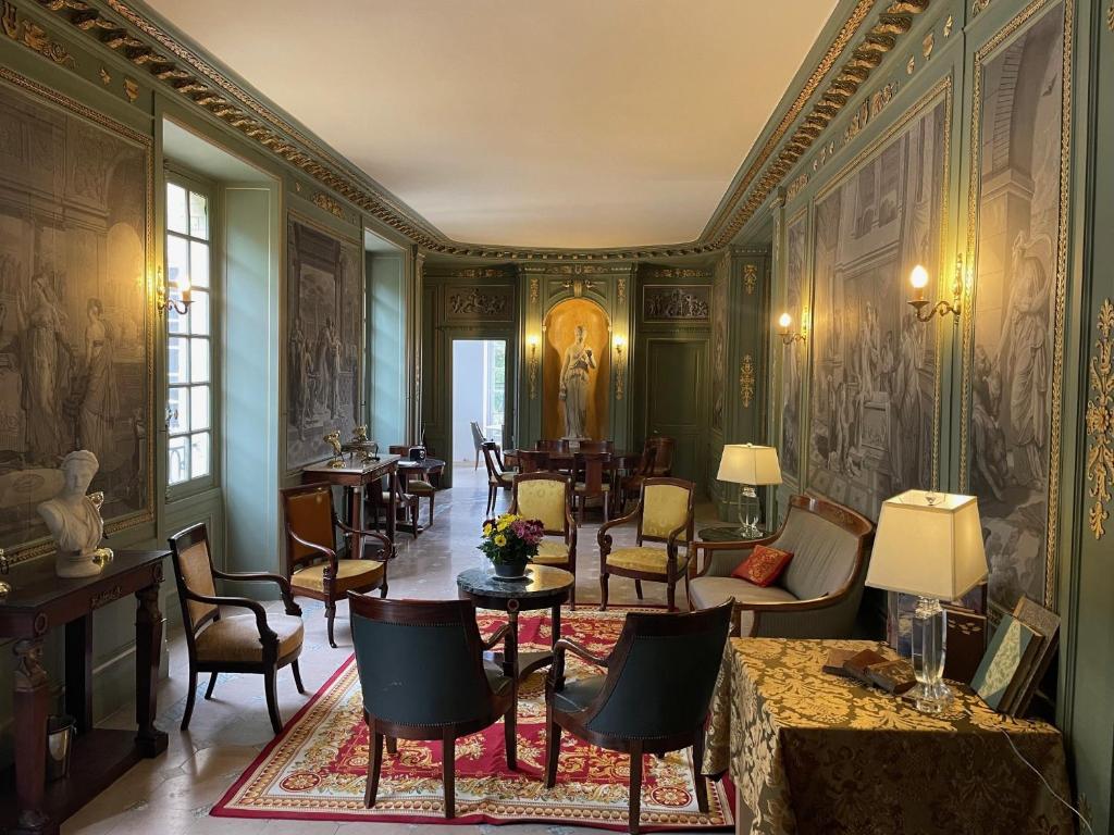 Χώρος καθιστικού στο Appartement dans château
