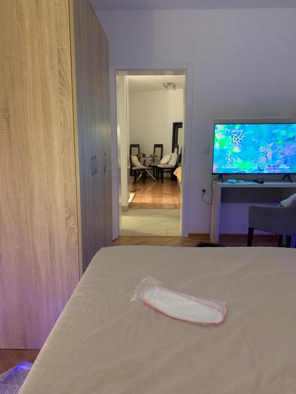 TV a/nebo společenská místnost v ubytování Petra Apartments