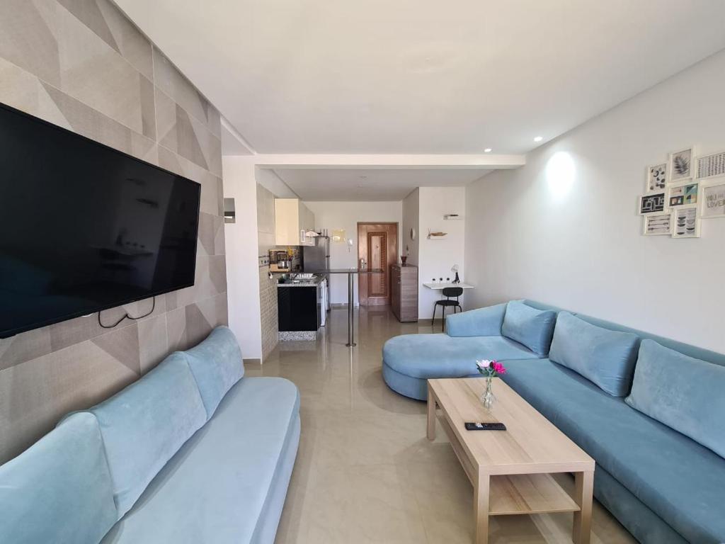 Kuchyň nebo kuchyňský kout v ubytování Charmant appartement en résidence piscine