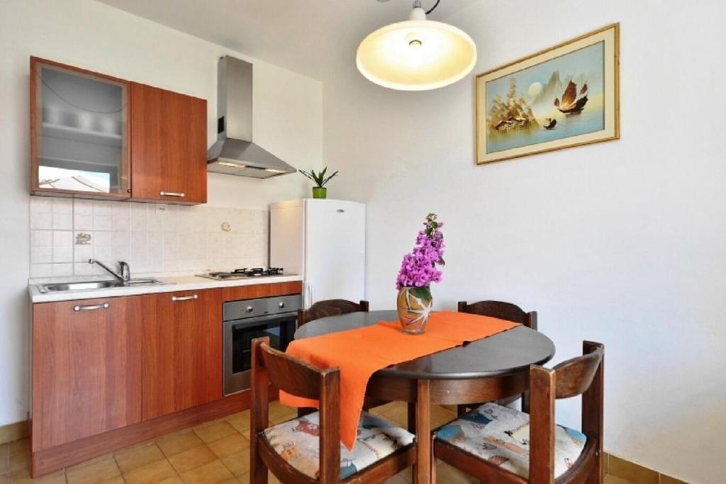 Kuchyň nebo kuchyňský kout v ubytování Apartments Nikola