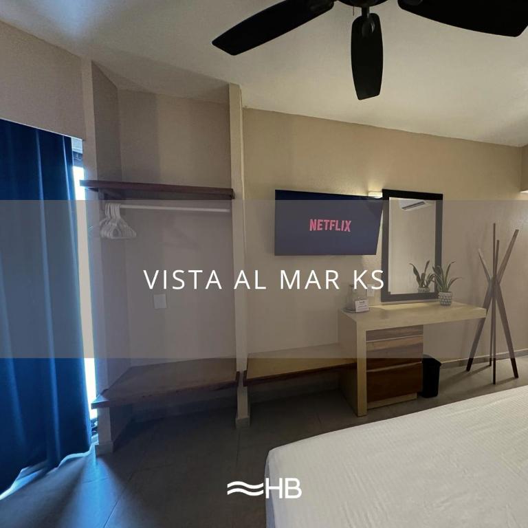 Postel nebo postele na pokoji v ubytování Hotel Barra de Navidad