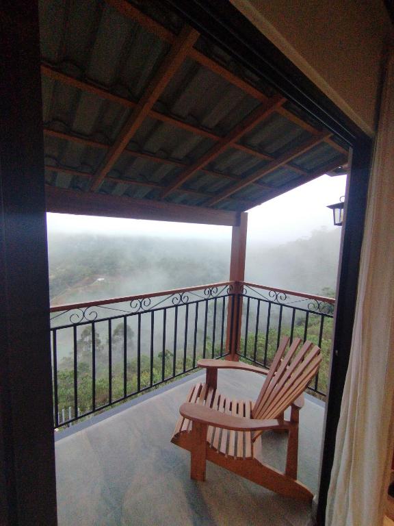 Balkón nebo terasa v ubytování Chalés Vista do Radar