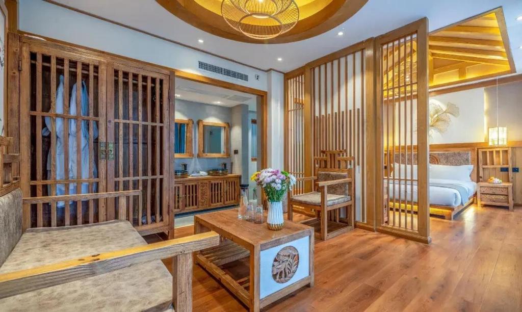 Posezení v ubytování 夕露古城中心店 XILU INN NANXI - Ancient City Center Branch