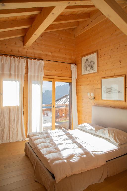 Postel nebo postele na pokoji v ubytování Big luxury Chalet with amazing view