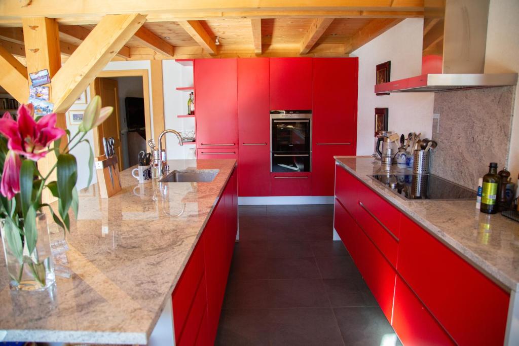 Kuchyň nebo kuchyňský kout v ubytování Big luxury Chalet with amazing view
