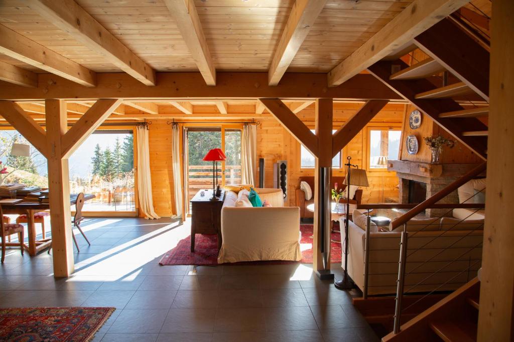 Posezení v ubytování Big luxury Chalet with amazing view