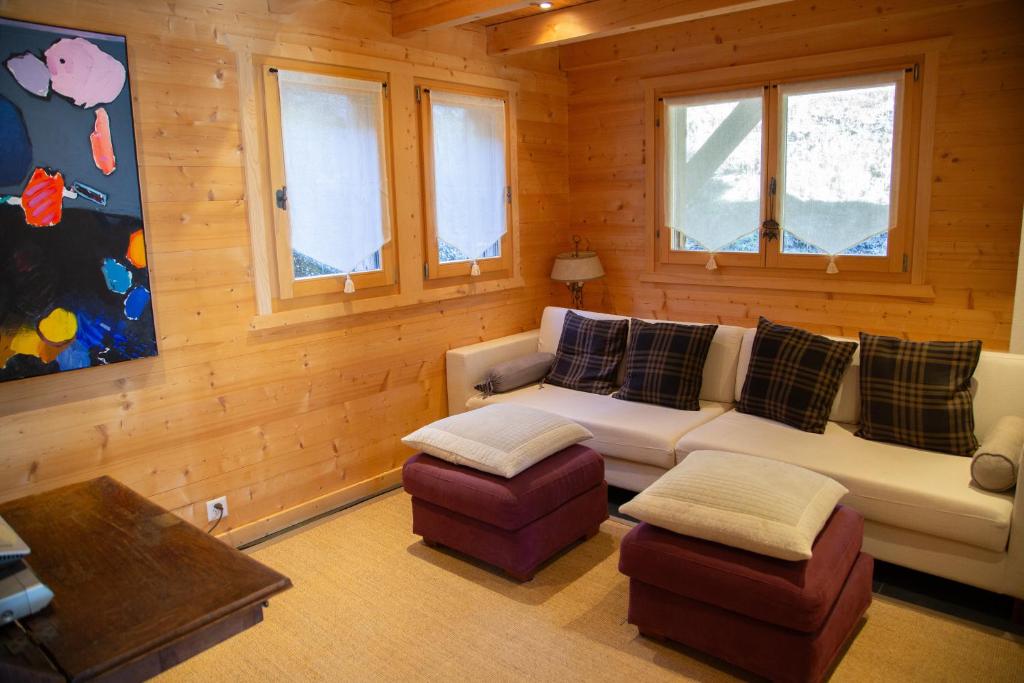 Posezení v ubytování Big luxury Chalet with amazing view