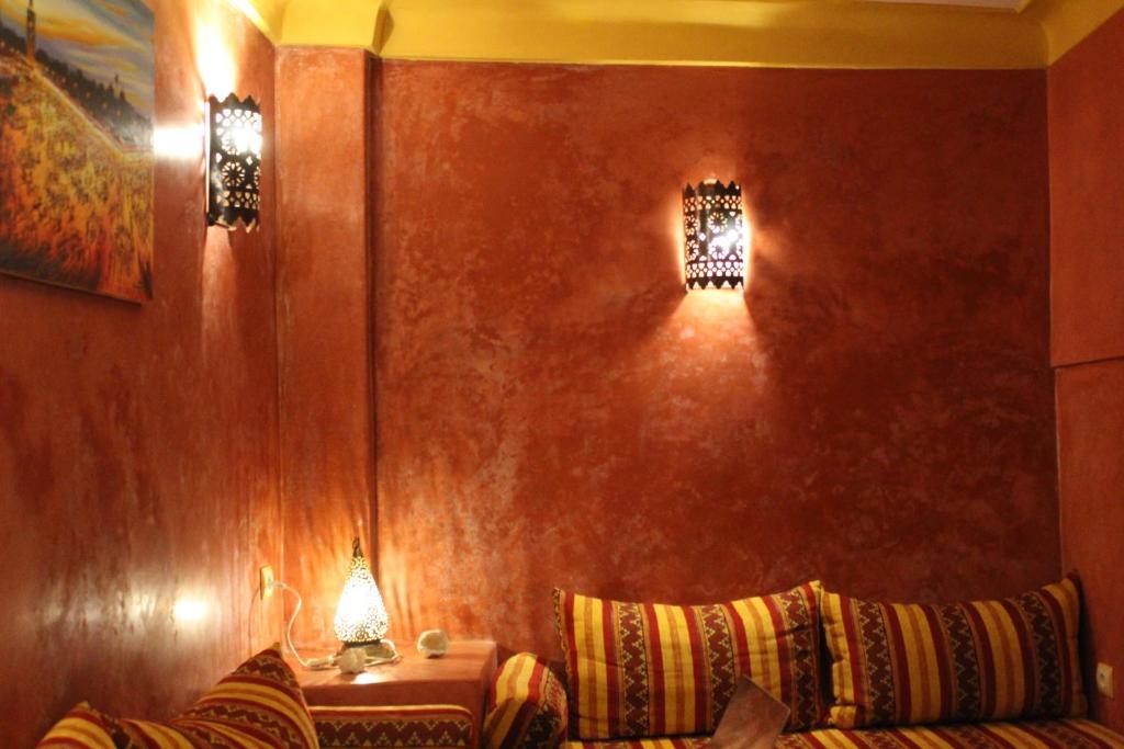 Posezení v ubytování Riad M'boja "Chez Ali Baba"