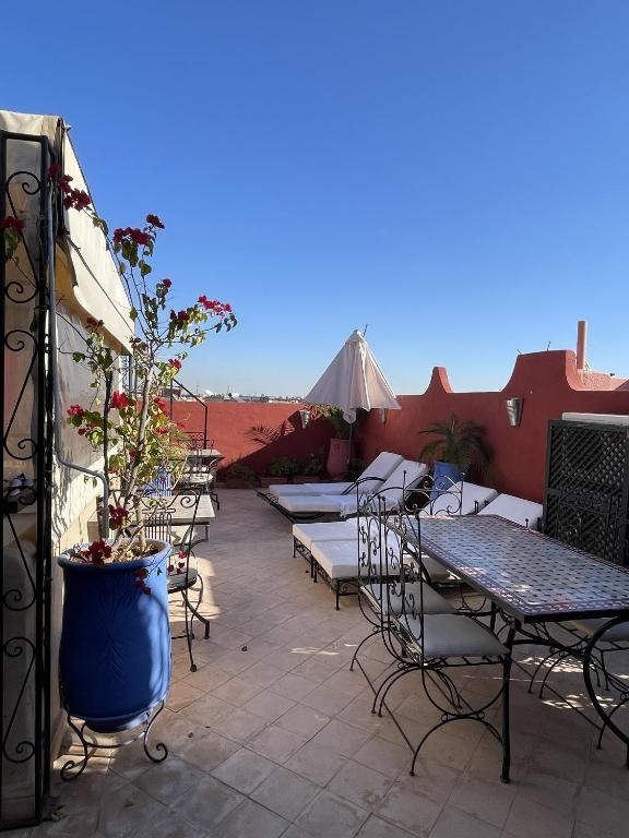 Balkón nebo terasa v ubytování Riad M'boja "Chez Ali Baba"