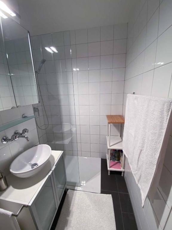 Koupelna v ubytování Cozy nest direkt bei Basel