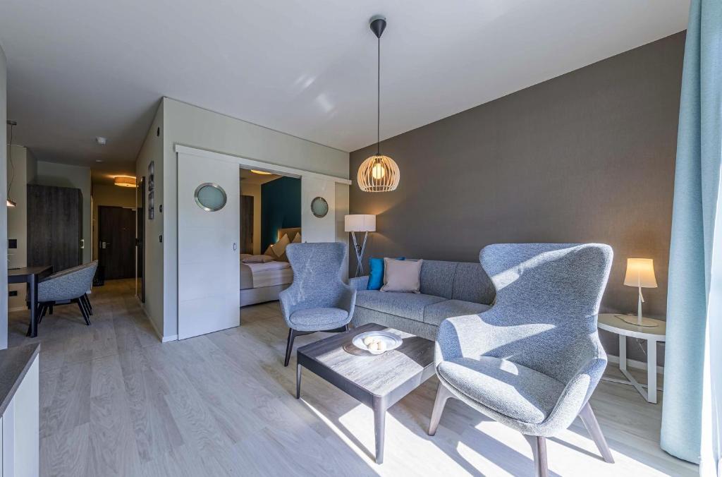 Khu vực ghế ngồi tại Wiesenkieker am Ostseestrand