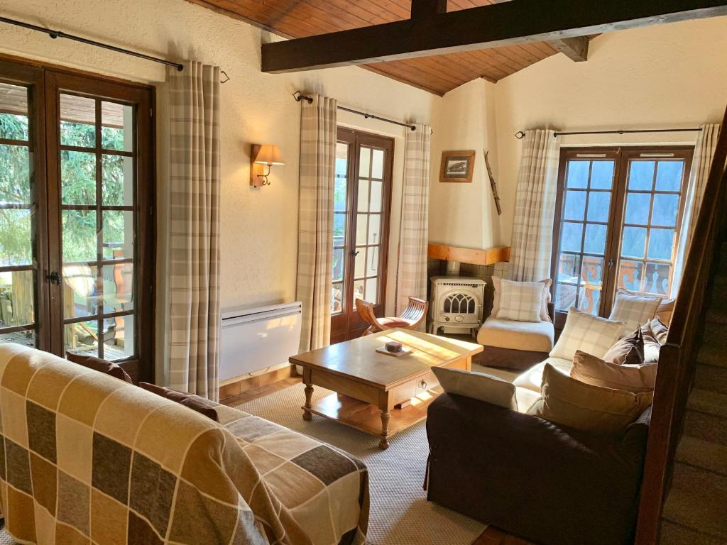 Posezení v ubytování Chalet Les Erines